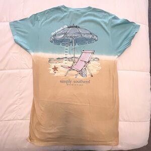 Simply Southern “The Simple Life” Beach Chair Tee. Size Medium